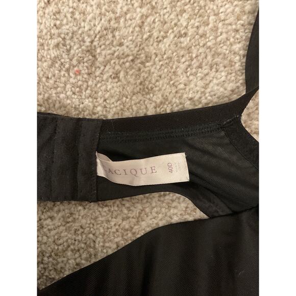 Cacique Classic Fit Black Satin Full Coverage Support Bra, sz 40D - Picture 4 of 7